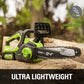 24V 12" Cordless Battery Chainsaw w/ 4.0Ah USB Battery & Charger