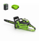 60V 16" 1.5KW Cordless Battery Chainsaw w/ 2.5Ah Battery and 3A Charger