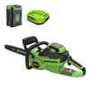 60V 14" Cordless Battery 1.2kW Chainsaw: 2.5 Ah Battery and 3A Charger
