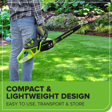 40V 18" Cordless Battery 2.0kW Chainsaw w/ 5.0Ah Battery and 5A Charger