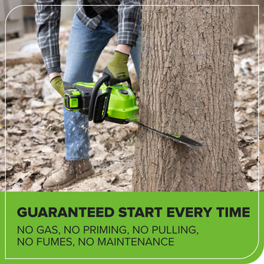 40V 18" Cordless Battery 2.0kW Chainsaw w/ 5.0Ah Battery and 5A Charger