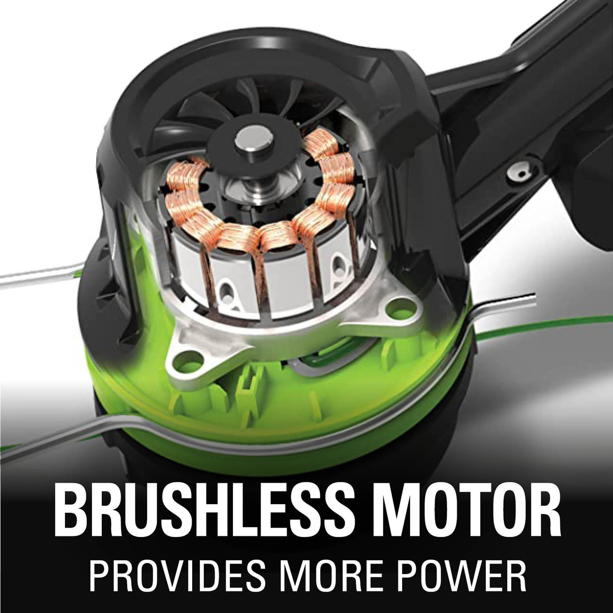 80V Cordless 16" Brushless String Trimmer( .08 line) w/ 2.0Ah Battery & Charger