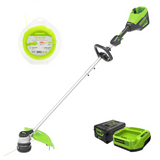 60V 16" Cordless Battery String Trimmer & 0.095 String Trimmer Line Combo Kit w/ 2.5Ah Battery & Charger