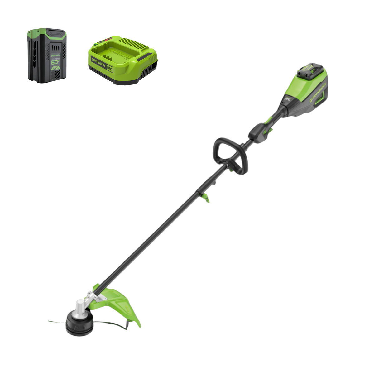 60V 17" Cordless Battery Brushless Attachment Capable String Trimmer: 4.0 Ah Battery and Charger
