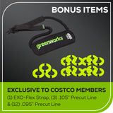 OPEN BOX 80V 17" Brushless String Trimmer Shoulder Strap, Precut  Line included w/ 2.0Ah Battery & Charger