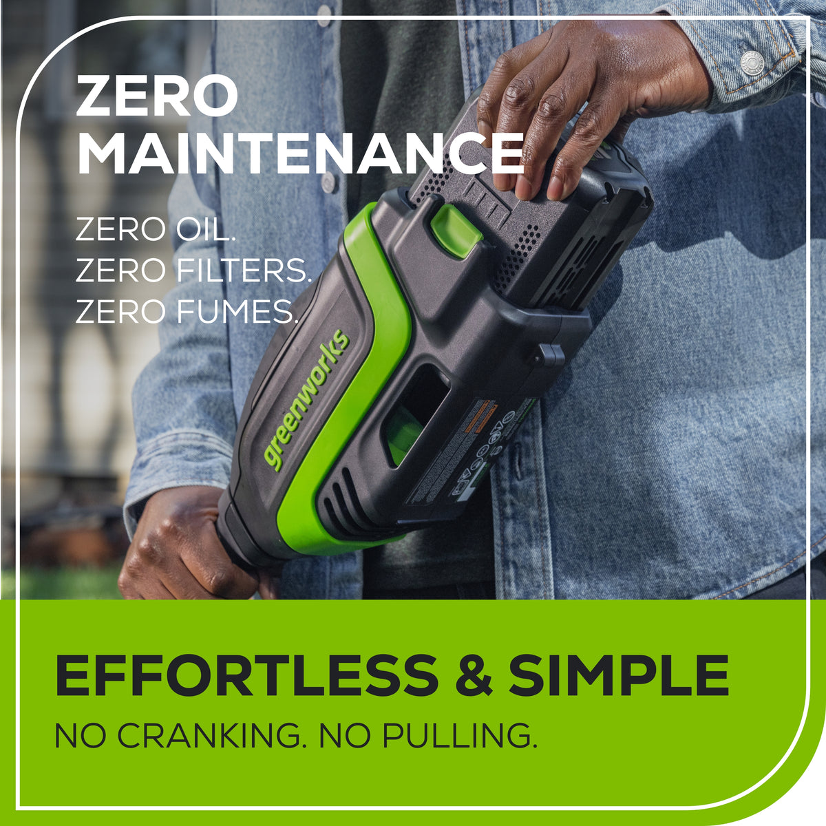 OPEN BOX 80V 17" Brushless String Trimmer Shoulder Strap, Precut  Line included w/ 2.0Ah Battery & Charger