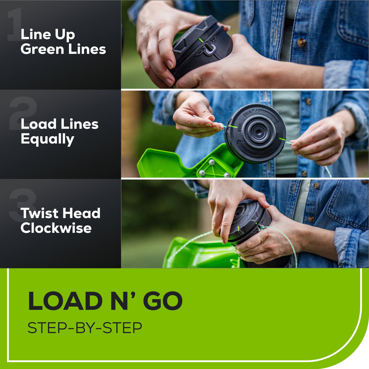 OPEN BOX 80V 17" Brushless String Trimmer Shoulder Strap, Precut  Line included w/ 2.0Ah Battery & Charger