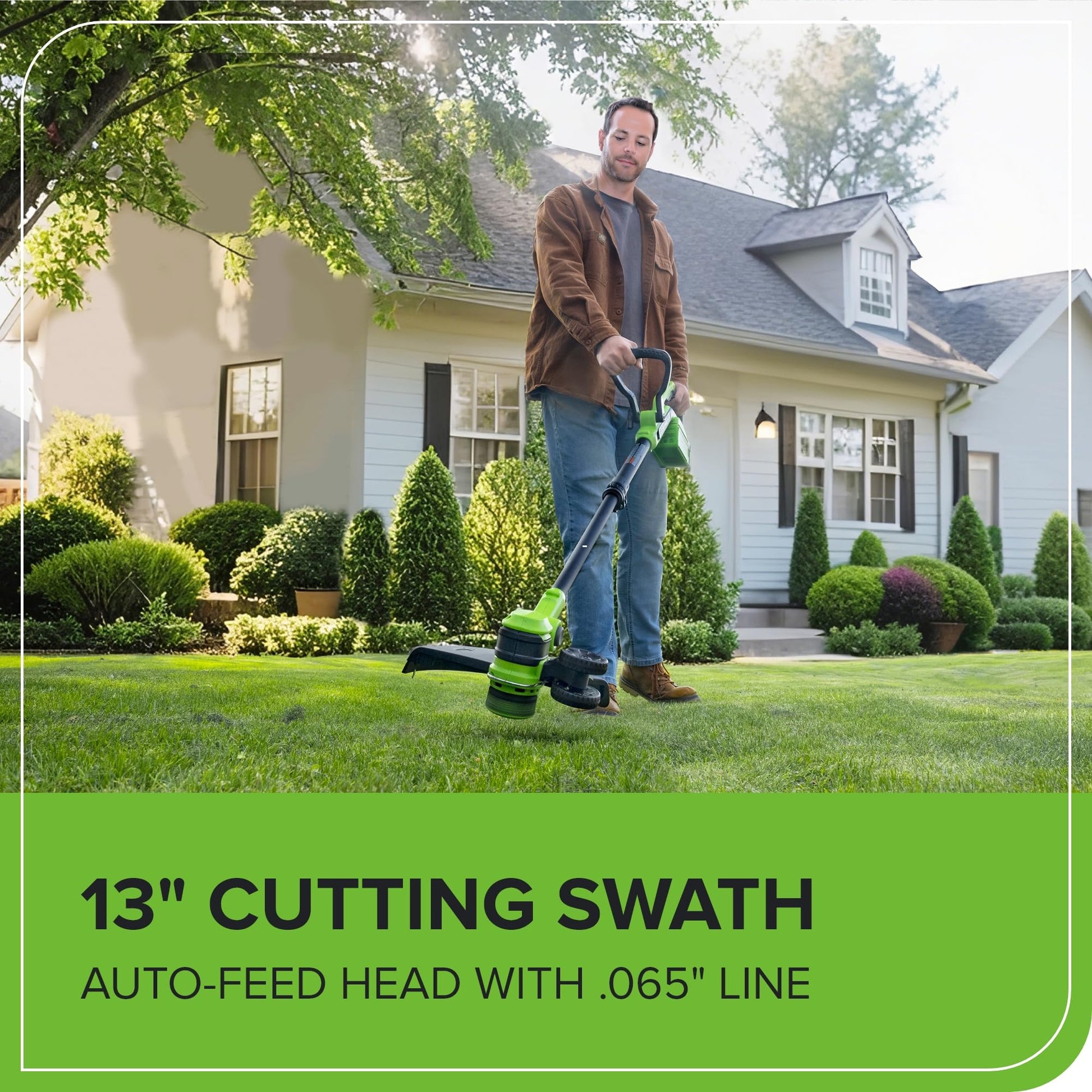 40V 13" Cordless Battery String Trimmer / Edger w/ 20PC Blades (Tool Only)