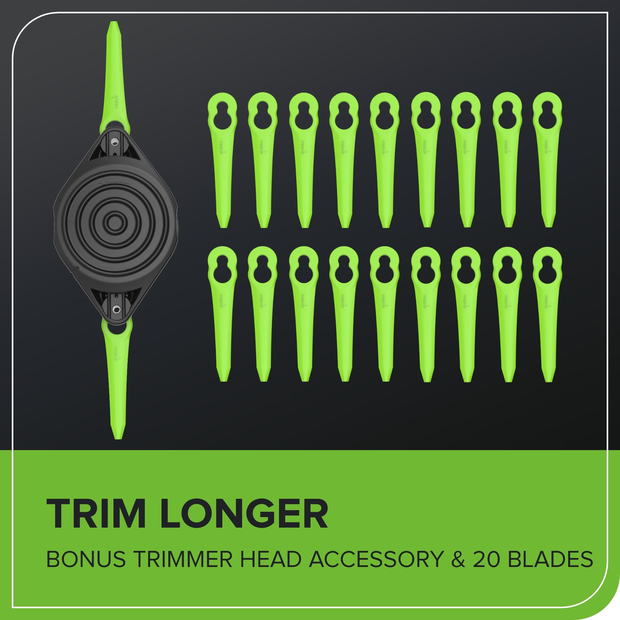 40V 13" Cordless Battery String Trimmer / Edger w/ 20PC Blades (Tool Only)