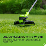 24V 13" Cordless Battery String Trimmer/Edger, 20PC Blades: 4.0Ah Type-C Battery and Charger