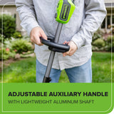 24V 13" Cordless Battery String Trimmer/Edger, 20PC Blades: 4.0Ah Type-C Battery and Charger