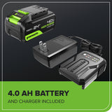24V 13" Cordless Battery String Trimmer/Edger, 20PC Blades: 4.0Ah Type-C Battery and Charger