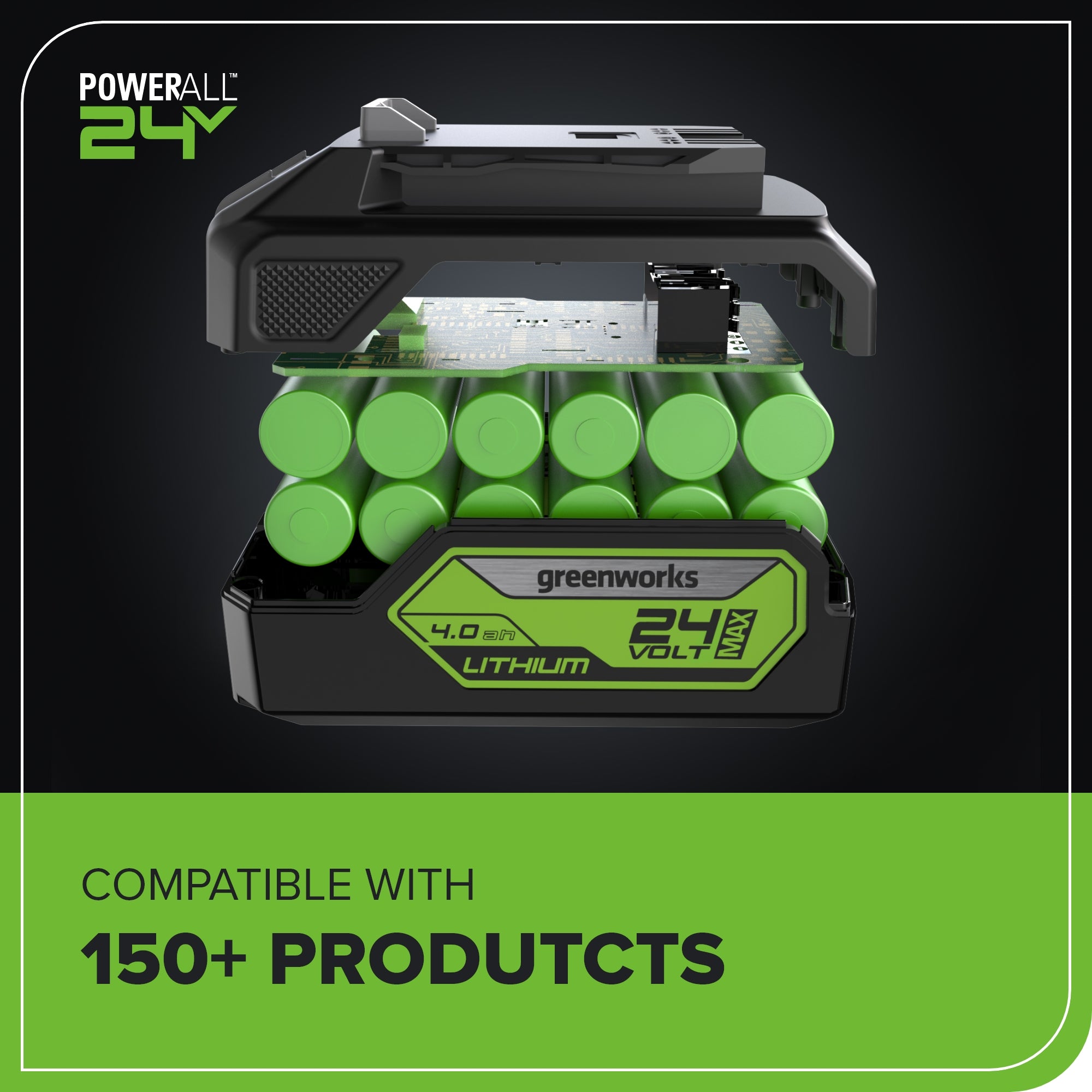 24V 13" Cordless Battery String Trimmer/Edger, 20PC Blades: 4.0Ah Type-C Battery and Charger