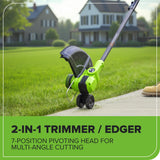 24V 13" Cordless Battery String Trimmer/Edger, 20PC Blades (Tool Only)