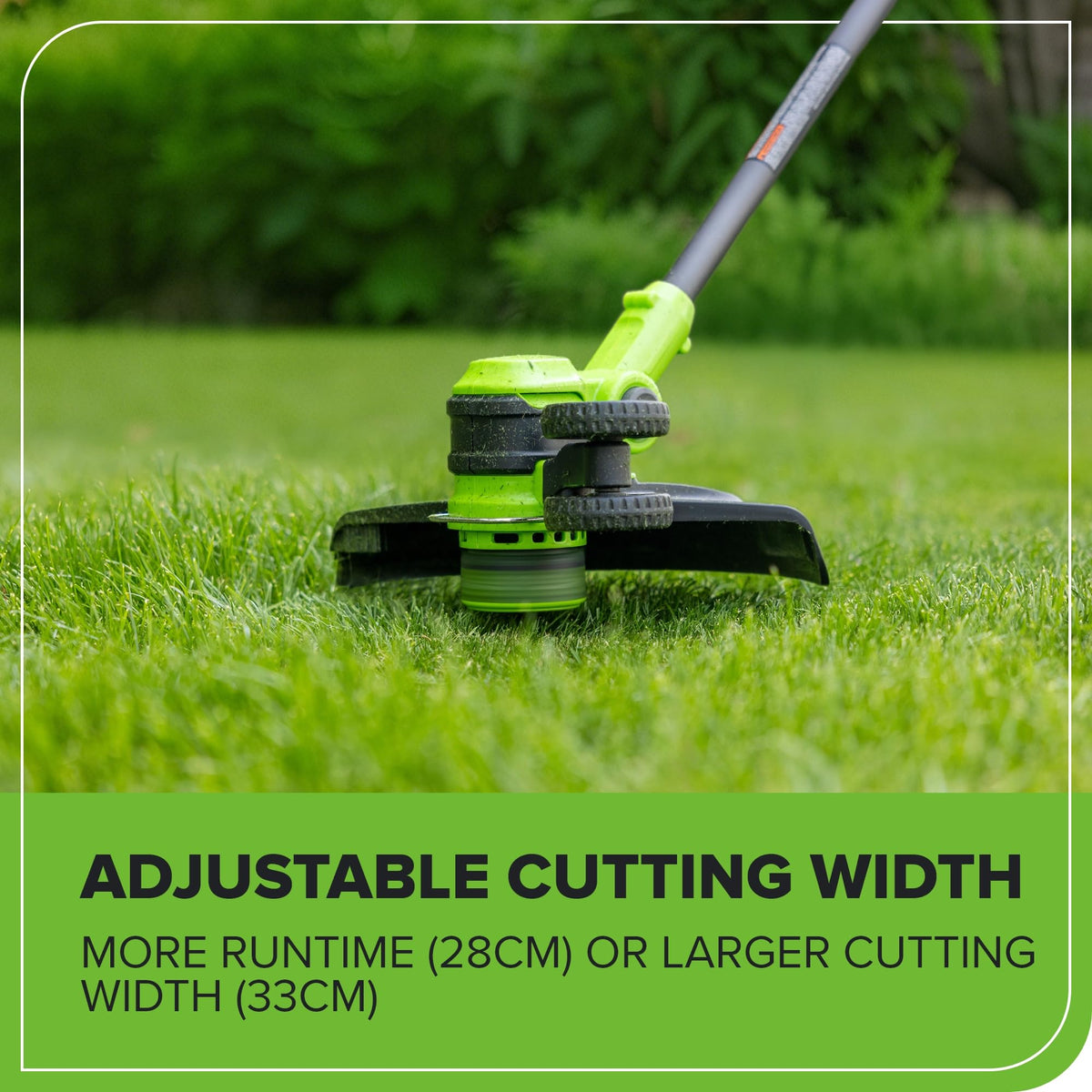 24V 13" Cordless Battery String Trimmer/Edger, 20PC Blades (Tool Only)