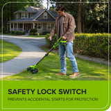 24V 12" Cordless Battery String Trimmer/Edger: 4.0 Ah Battery and Charger