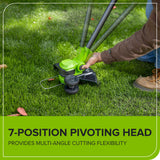 24V 12" Cordless Battery String Trimmer/Edger: 4.0 Ah Battery and Charger