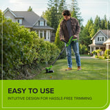 24V 12" Cordless Battery String Trimmer/Edger: 4.0 Ah Battery and Charger