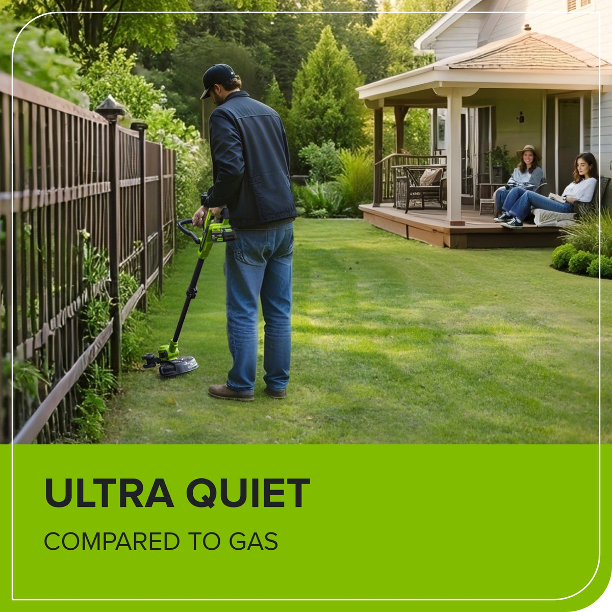 24V 12" Cordless Battery String Trimmer/Edger: 4.0 Ah Battery and Charger