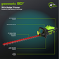 80V 26" Cordless Battery Hedge Trimmer(1.1" cut, 3200 SPM) w/ 2.0Ah Battery & Charger
