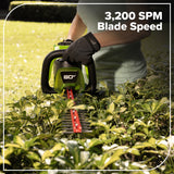 80V 26" Cordless Battery Hedge Trimmer(1.1" cut, 3200 SPM) w/ 2.0Ah Battery & Charger