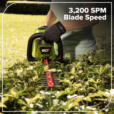 80V 26" Cordless Battery Hedge Trimmer(1.1" cut, 3200 SPM) w/ 2.0Ah Battery & Charger