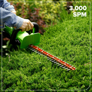 24V 22" Cordless Battery Hedge Trimmer 2800 SPM w/ 4.0Ah USB Battery & Charger