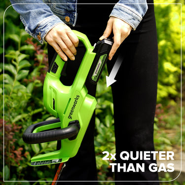 24V 22" Cordless Battery Hedge Trimmer 2800 SPM w/ 4.0Ah USB Battery & Charger