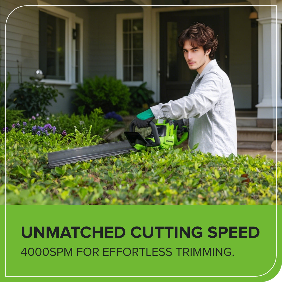 40V 26" Cordless Battery Hedge Trimmer w/ 2.0Ah Battery and Charger