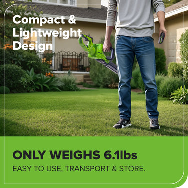 24V 24" Cordless Battery Hedge Trimmer w/ 2.0Ah Battery and 2A Charger