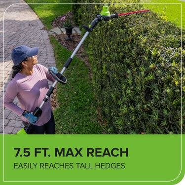 80V 20" Cordless Battery Pole Hedge Trimmer (1.2" cut, 3200 SPM), Tool-Only