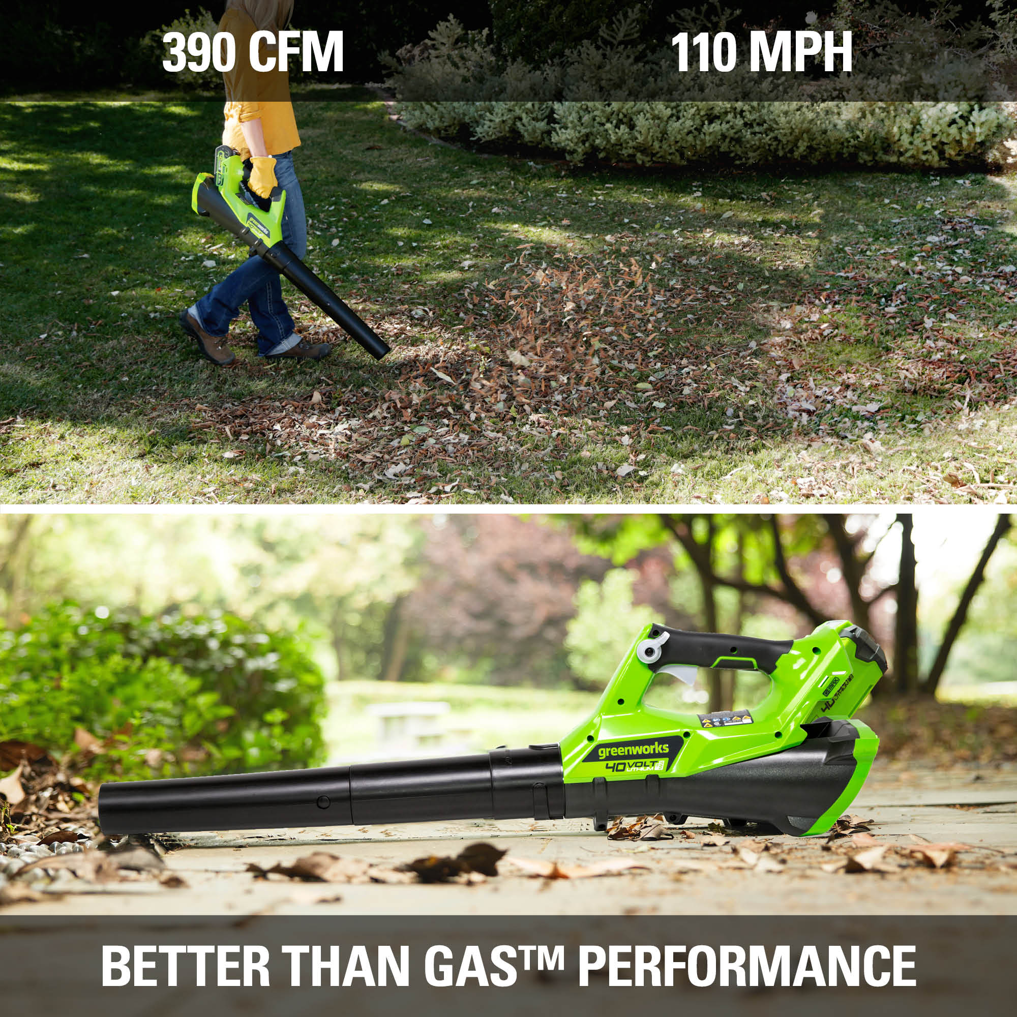 40V 14" Cordless Battery Push Mower, 350CFM Axial Blower & 12" String Trimmer Combo Kit w/ 4.0Ah USB Battery & Charger