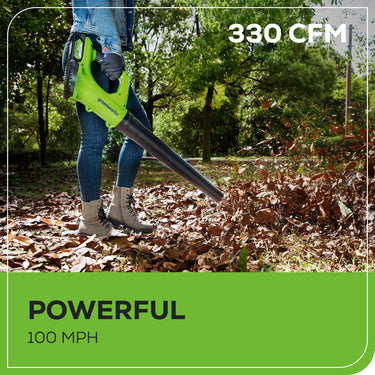 RENEWED 24V Cordless 330 CFM Axial Blower w/ 2.0Ah Battery & Charger