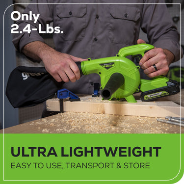 24V 90 CFM Shop Blower w/ 2.0Ah USB Battery & Charger