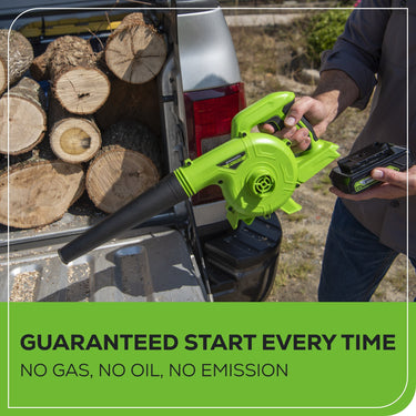 24V 90 CFM Shop Blower w/ 2.0Ah USB Battery & Charger