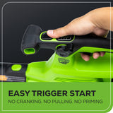 48V (24V x 2) 520 CFM Cordless Battery BL Leaf Blower/Vacuum w/ (2) 4.0Ah Battery & Dual Port Charger