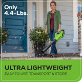 OPEN BOX 24V 450 CFM Cordless Battery Leaf Blower w/ 4.0 Ah USB Battery & Charger