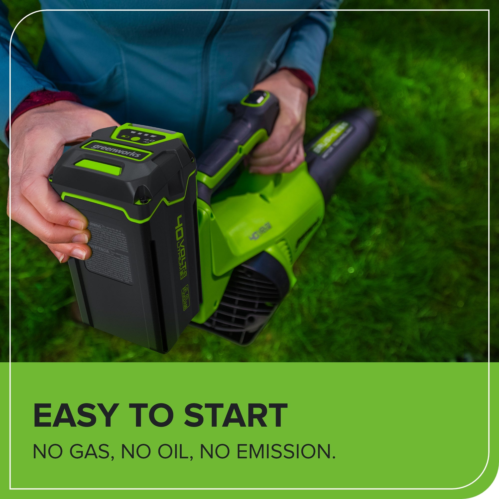 40V 550 CFM Cordless Battery Leaf Blower w/ 4.0 Ah Battery & Charger