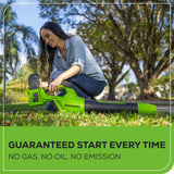 48V (24V x 2) 585 CFM Cordless Battery Leaf Blower w/ (2) 4.0 Ah USB Batteries & Dual Port Charger