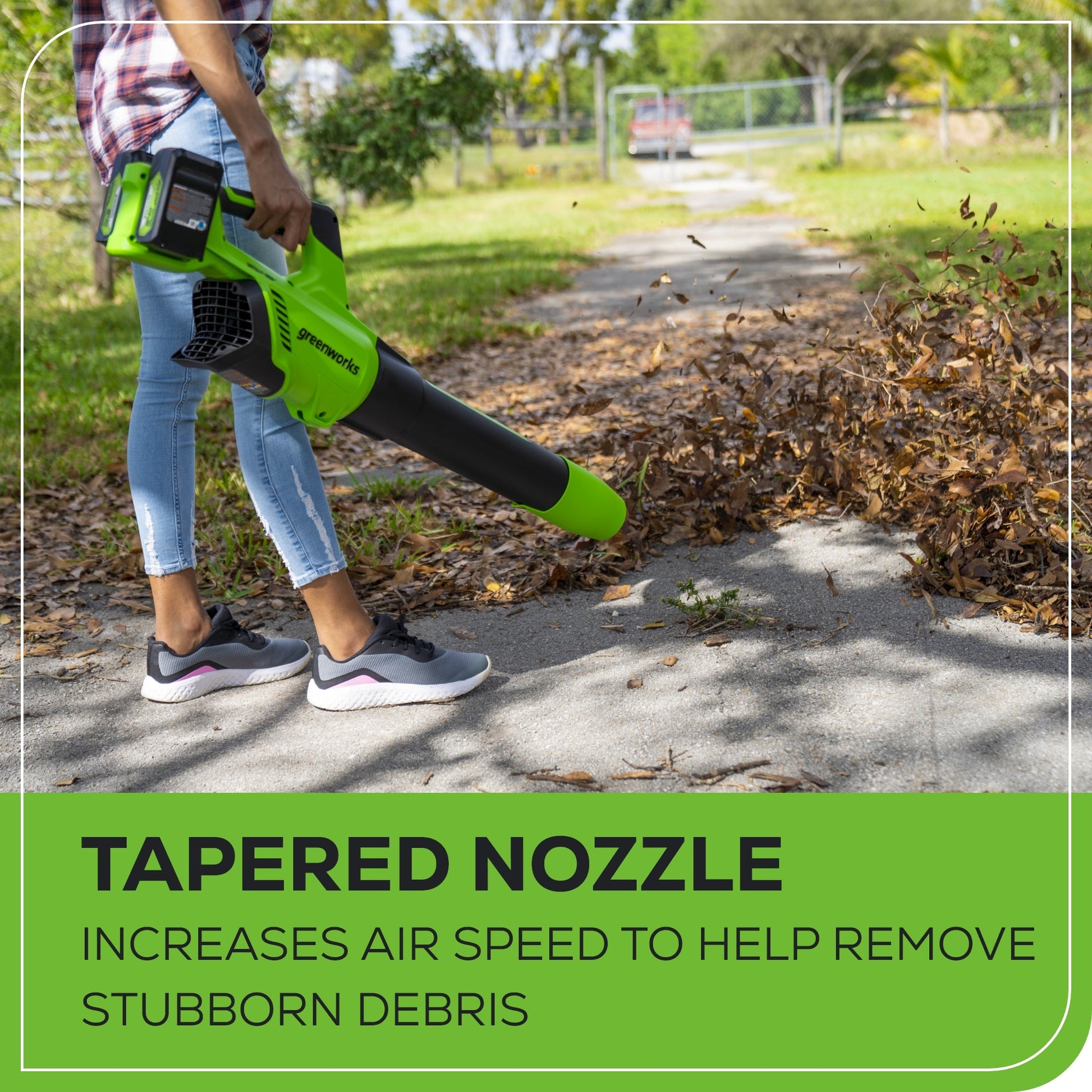 48V (24V x 2) 585 CFM Cordless Battery Leaf Blower w/ (2) 4.0 Ah USB Batteries & Dual Port Charger