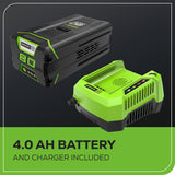 80V 610 CFM Cordless Battery Single Port Backpack Blower, (1) 4.0 Ah Battery and Charger