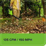 40V 135 CFM Cordless Battery Leaf Blower w/ 4.0Ah Battery & Charger