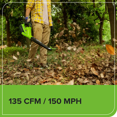 40V 135 CFM Cordless Battery Leaf Blower w/ 4.0Ah Battery & Charger