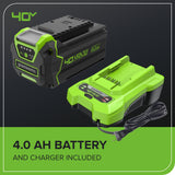 40V 135 CFM Cordless Battery Leaf Blower w/ 4.0Ah Battery & Charger