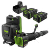 80V 690 CFM Cordless Battery Dual-Port Backpack Blower: (2) 4.0 Ah Batteries and Dual-Port Rapid Charger