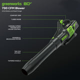 OPEN BOX 80V 21" Cordless Battery Brushless Self-Propelled Mower 3pc Combo Kit w/ 4.0Ah Battery & 4A Charger