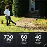 OPEN BOX 80V 21" Cordless Battery Brushless Self-Propelled Mower 3pc Combo Kit w/ 4.0Ah Battery & 4A Charger