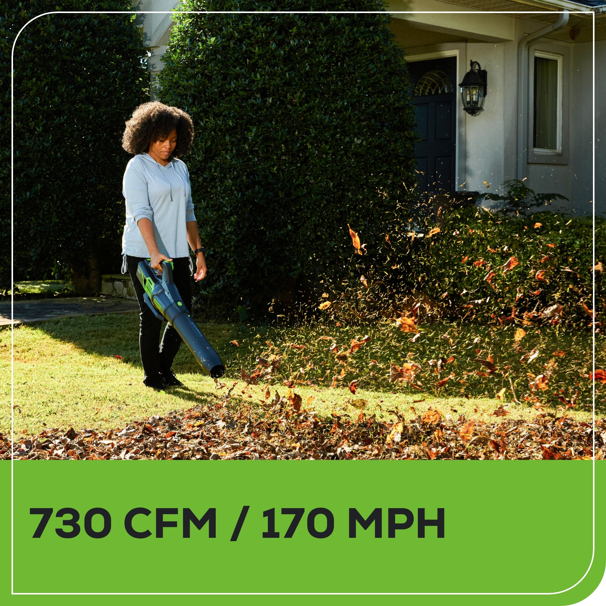 80V 730 CFM Cordless Battery Leaf Blower w/ 2.5Ah Battery & Rapid Charger
