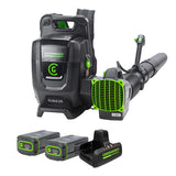 82V 690 CFM Dual-Port Backpack Blower: (2) 5.0 Ah Batteries and Dual-Port Charger