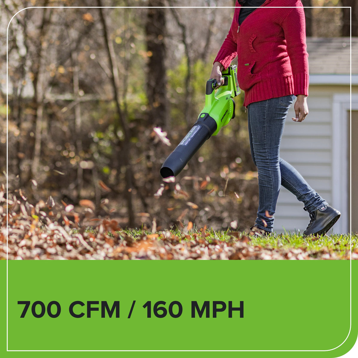 40V Gen 2.5 700 CFM Cordless Battery Brushless Leaf Blower w/ 8.0Ah Battery & Charger